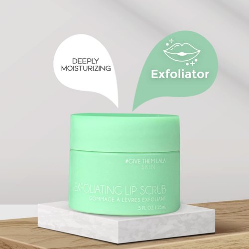 SUGAR LIPS Exfoliating Lip Scrub By Give Them Lala- Hydrating Lip Scrub For Chapped Lips & Dead Skin- Gentle Lip Exfoliator With Bamboo Extract & Shea Butter For Smooth Lips- Cruelty-Free, Made In USA