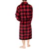 Mens Fleece Plaid Robe - Soft, Warm, Long Bathrobe with Shawl Collar and Pockets