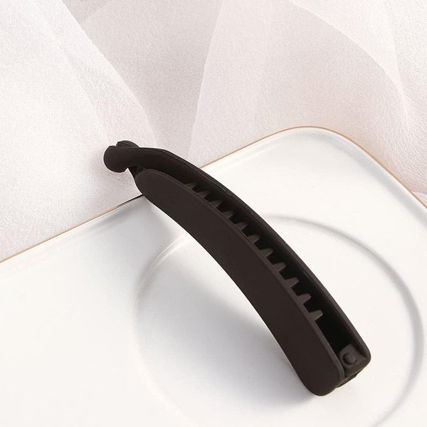 Coffee Banana Clip Hair Claws Ponytail Holder Frosted Hair Clips Solid Color Hairpins Hair Accessories,Clips and Barrettes，Hair Clips