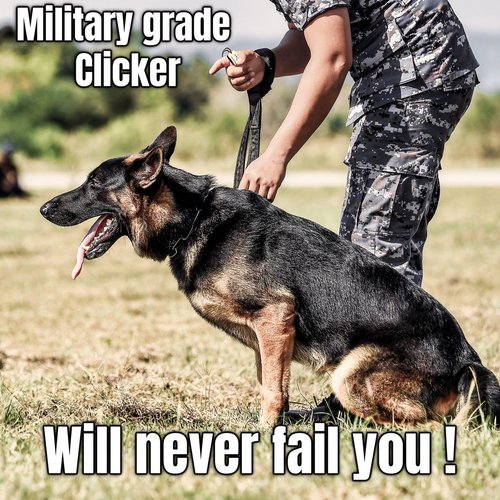 Mythrojan Brass and Steel Pet Training Clicker Puppy Dog Training Cricket Clicker U.S. Engraved WII Military Gear Metal Clicker