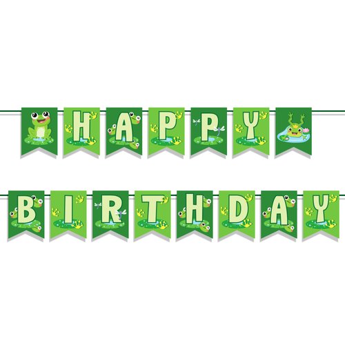Frogs Birthday Party Banner Frogs Happy Birthday Banner Frog Party Banner Frog Birthday Party Decorations Frog Themed Birthday Banner Decorations Banner Sign Frog Banner for Frog Theme Party Decor