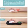 Ergonomic Gaming Mouse Pad with Wrist Support Gel Rest for Laptop at Internet Cafe, Home & Office, Non-Slip Silicone Base Mouse Mat