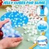 Junkin 1000 Pcs Jelly Cubes for Accessories Girls Boys DIY Crafts Birthday Party Favors, White, 0.39 x 0.39 Inch