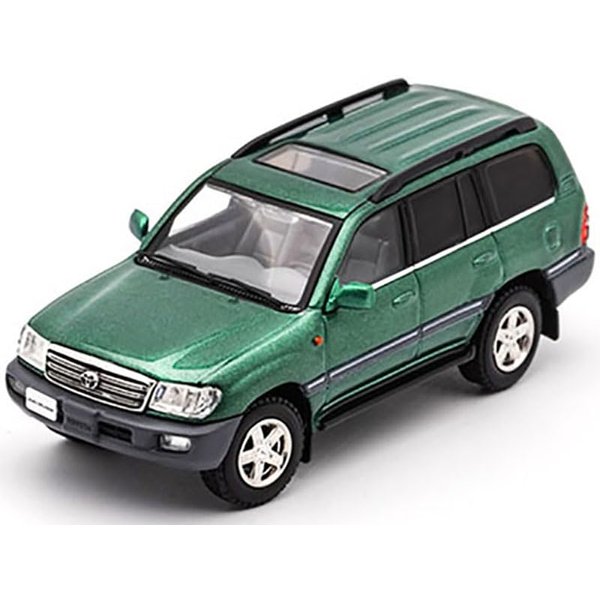 Land Cruiser 100 Green Metallic with Roof Rack 1/64 Diecast Model Car by GCD KS-023-380