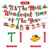 Its the Most Wonderful Time of the Year Sign Banner, Pre-assembled Red&Green Happy Holidays Banner, Christmas Holiday Garland, Funny Merry Christmas Party Decorations Holidays Decorations