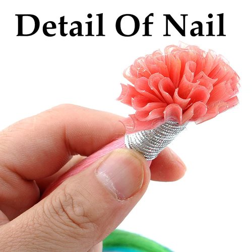 Rainbow Colorful Pre Bonded U Tip Fusion Human Hair Hair Extension Nail Tip Keratin Stick Straight Nail Tipped Pre-bonded Hair Extensions For Women 10 strands 20'' Long (20inch (10strands/lot), Sky Blue)