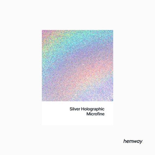 Hemway Premium Ultra Sparkle Glitter Multi-Purpose Metallic Flake for Nail Art, Cosmetic Graded, Makeup, Festival and Hair 100g / 3.5oz - Microfine (1/256 0.004 0.1mm) - Silver Holographic