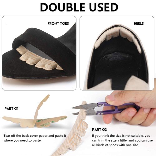 6 Pairs Heel Cushion Pads Stickers, Non-slip Comfortable Heel Grips Liner for Women Shoes Heel Protector