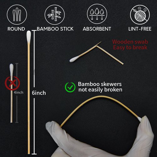 Gun Cleaning Supplies in Storage Box - Gun Cleaning Patches 300PCS and Gun Cleaning Swabs 200PCS, 6" Long Cotton Swabs, 2" x 2" Lint Free Gun Cleaning Cloth Fit Most Caliber Firearms .30/.38 cal/ 9 mm