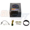 GlowShift Tinted 7 Color 300 F Water Coolant Temperature Gauge Kit - Includes Electronic Sensor - Black Dial - Smoked Lens - for Car & Truck - 2-1/16" 52mm