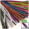 The Crafts Outlet Chenille Sparkly Stems, Pipe Cleaner, 20-in (50-cm), 100-pc, Fuchsia