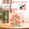 MISCER 4 Pack Paint by Numbers for Adults Beginner, Flowers Paint by Number Kits for Kids, DIY Acrylic Oil Painting Suitable for Home Decoration (8x8inch)