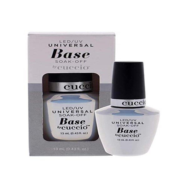 Cuccio Pro LED/UV Universal Soak Off Base - Creates The Perfect Canvas - Adds More Strength To Your Gel Polish - Smoothens Ridges And Imperfections On Your Natural Nail - 0.43 Oz Nail Polish