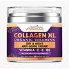 Face Collagen Cream with Retinol and Hyaluronic Acid, Day Night cream Made in USA Moisturizer With vitamin A, C, E B5 with Airless Pump