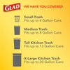 Glad Trash Bags, Small Drawstring Garbage Bags with Clorox, 4 Gallon Grey Trash Bags, Lemon Fresh Bleach Scent, 80 Count (Package May Vary) (79315)