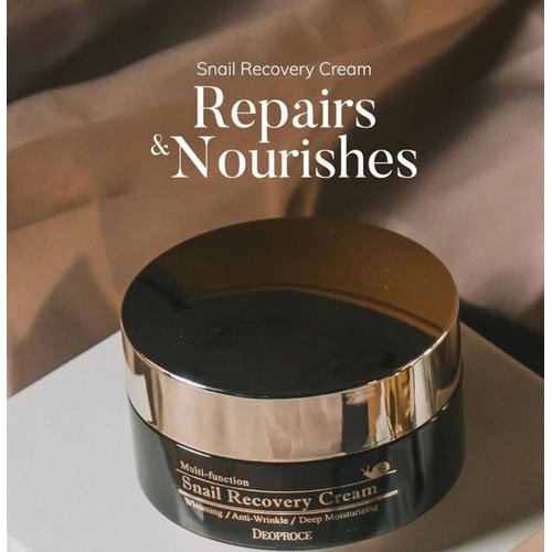 Deoproce Snail Recovery Cream Snail Mucus Effect, Korean Skin Care, Multi functional Face Snail Mucin Cream, Anti wrinkle, Deep moisturizing Korean Day Cream