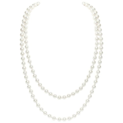 BABEYOND Long Pearl Necklace Faux Pearls Necklace Set Beaded Long Pearls Necklace 1920s Gatsby Costume Jewelry
