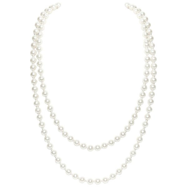 BABEYOND Long Pearl Necklace Faux Pearls Necklace Set Beaded Long Pearls Necklace 1920s Gatsby Costume Jewelry