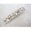 2 1/3 inch multi-color crystal rhinestone alligator hair clip barrette (Primary color: Red)