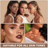 QIUFSSE Bronzer Stick Highlighter Stick Cream Contour Stick Makeup,2PCS Moisturize Contour Kit with Contour Brush,Long Lasting & Smooth Highlighters Makeup Stick for Beginner-Light Medium