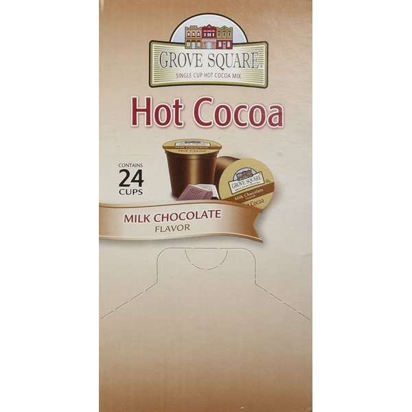 Grove Square Hot Cocoa Cups, Milk Chocolate, Single Serve Cup for Keurig K-Cup Brewers, 24-Count (Pack of 2)