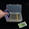 400 Count Trading Card Storage Box with Removable Dividers, Plastic Card Storage Box, Playing Card Case Baseball Card Storage Box Sports Cards Holder Organizer Fit for Standard Card and Toploader