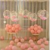 LED Bobo balloons10 PACKS,20 Inches with String Lights Helium Style Glow Bubble Balloons for Christmas Wedding Birthday Valentines Day Halloween Party Decorations (Pink)