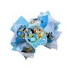 4 Piece Blue Dog Cartoon Inspired Hair Bow Set/Birthday and Cosplay Bows by Inspired Bows