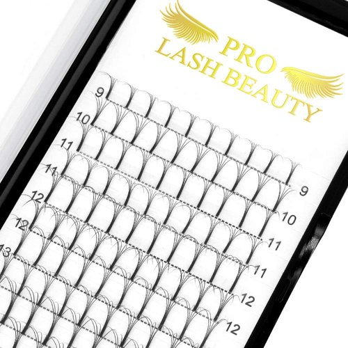 Premade Volume Eyelash Extensions 5D-D-0.07-14 Long Stem Premade Fans Eyelash Extensions Volume Lash Extensions .07 .10 Premade Volume Fans C D Pre made Lash Fans 9-16 mix (14 mm, 5D-D-0.07)