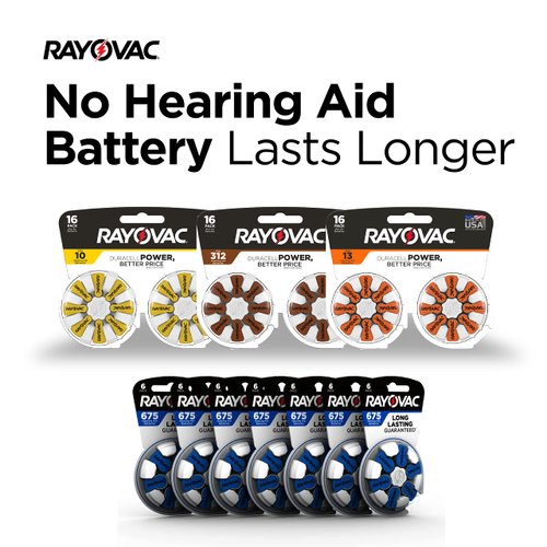 Rayovac Size 312 Hearing Aid Batteries, Hearing Aid Batteries Size 312, 16 Count