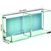 AMT CLEAR Acrylic Make Up Organizer, Business License Frame for Cosmetology or Other Businesses, Makeup Brush Holder, Pen Holder,Business Card Display (Cream)