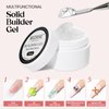 MIZHSE Solid Builder Gel for Nails: Non-Sticky 3D Sculpting Gel Hard Gel with U V Lamp, Clear Gel Builder Nail Gel Art Carving Gel Modeling Gel Nail Extension Soak Off U V/LED Nail Art Salon Home DIY