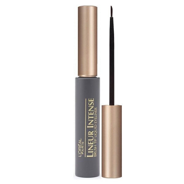 L'Oreal Paris Lineur Intense Brush Tip Liquid Eyeliner, Black, 0.24 fl; oz; (Packaging May Vary)