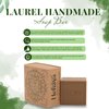 Purely Laurel Handmade Soap Bar - Natural, Moisturizing, and Luxurious Body Soap Bar with 20% Laurel Oil and 80% Olive Oil for Face, Bath, and Hair (4.5 Ounce) 1 Pack