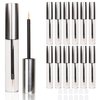 COSIDEA 12PCS Empty plastic Matte Silver 10ml Eyeliner tubes packing Vials Bottle Containe Eyeliner Brush Applicator for DIY Eyelash Growth Oil
