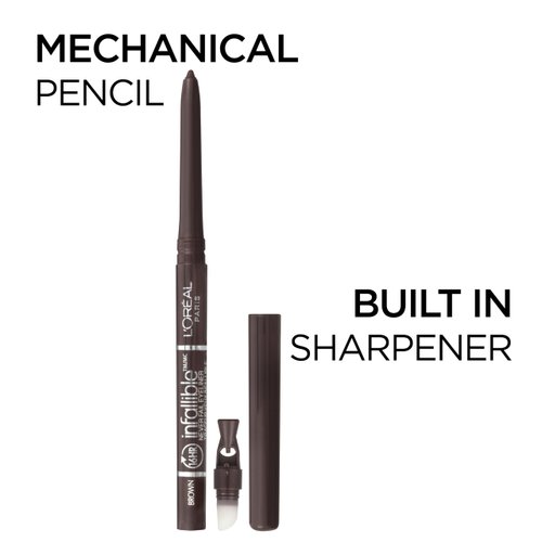 L'Oreal Paris Makeup Infallible Never Fail Original Mechanical Pencil Eyeliner with Built in Sharpener, Black, 1 Count