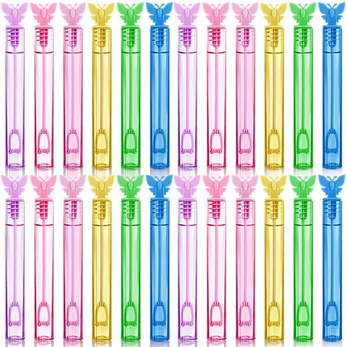 48 Pcs Butterfly party favors Butterfly , 6 Colors Mini bubble wands Neon Bubble Butterfly Theme Toys for Kids Boy Girl