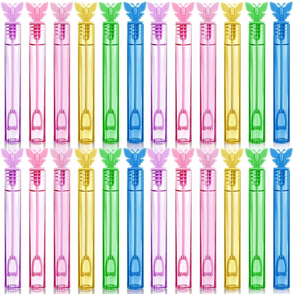 48 Pcs Butterfly party favors Butterfly , 6 Colors Mini bubble wands Neon Bubble Butterfly Theme Toys for Kids Boy Girl