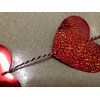 6Pcs Red Glitter Valentines Heart Garland Valentine's Day Heart Banner Valentines Hanging Heart Garland Decorations for Happy Valentines Day Wedding Engagement Party Decorations