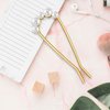 MUUIIGOOD Pearls Hair Pins Golden Hair Pins Pearl Hair Accessories Pearl Pins for Hair Pearl U Shaped Hair Pins for All Styling Wedding Brides Bridal Bridesmaids Women Girls Kids