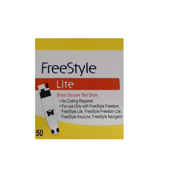 Freestyle lite glucose test strips 50 count