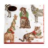 Entertaining with Caspari Luncheon Napkins, Wild Christmas, Ivory, Pack of 20