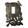 Decorative Rocker Switch Plate Cover, Sunflower Theme with Branches and Birds, Spring Home Decorations, Handmade in Haiti from Recycled Steel Barrels (Rocker)