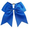 Cheer Bows Blue Cheerleading Softball - Gifts for Girls and Women Team Bow with Ponytail Holder Complete your Cheerleader Outfit Uniform Strong Hair Ties Bands Elastics by Kenz Laurenz (1)