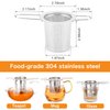 2Pack Tea Strainer, Stainless Steel Tea Infuser Basket Sitting in Mugs, Evmliy Tea Infusers for Loose Tea, Fine Mesh Tea Diffuser Long-Handled Tea Strainers Filters, Tea Steeper for Leaf (2Pack)