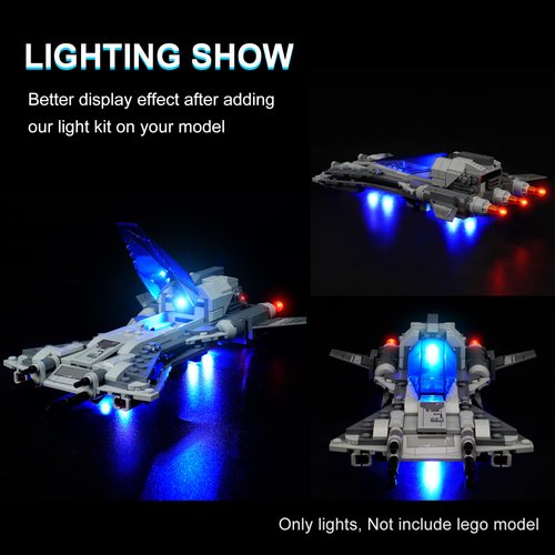 DALDED Lights Kits for Lego Star Wars Pirate Snub Fighter, LED Lighting Compatible with Lego 75346 (NOT Included Lego Model)
