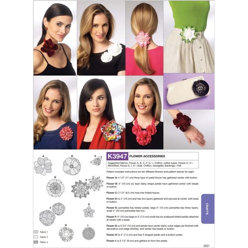 Kwik Sew K3947 Flower Accessories Sewing Pattern