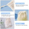 FHDUSRYO 2Pcs Soap Saver Bags, Handmade Soap Saver Bag Pouch, Exfoliating Mesh Soap Saver Bag with Drawstring, Bar Soap Pouch Bubble Sack Foaming and Drying for Washing Face, Bath, Shower