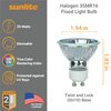 Sunlite MR16 Halogen Reflector Bulb, 35 Watt, 38° Flood, 120 Volt, 2000 Hour Life Span, Dimmable, GU10 Base, Cover Guard, 3200, ANSI FMW, Ceiling Fixtures, Track Lighting 6-Pack.