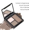 Boobeen Face Bronzer Highlighter Contour Powder Palette, Multi-use Contour Makeup Easy to Blend Face Shaping Contouring Matte Bronzer Powder Long Lasting